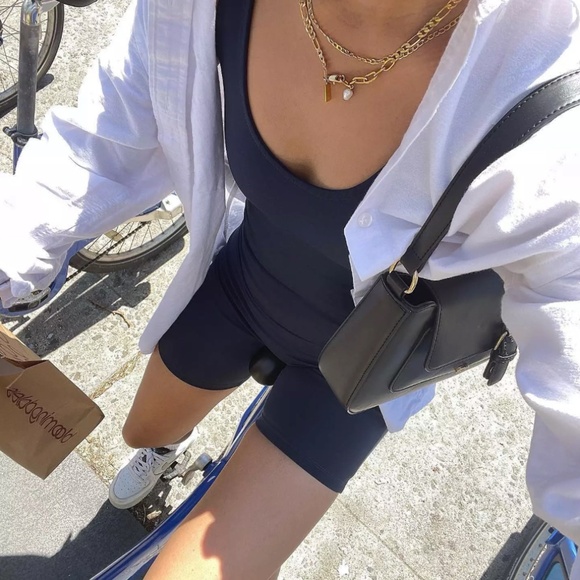 Girlfriend Collective Bike Short Unitard - Picture 3 of 12